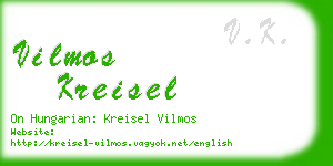 vilmos kreisel business card